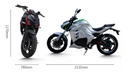 Motocicleta elétrica 5000W, 150 km,  72V 50AH 120 AH, freio a disco